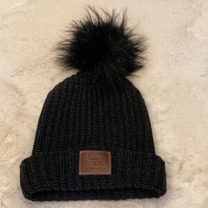 Love Your Melon Pom Pom Stocking Hat ~ Black